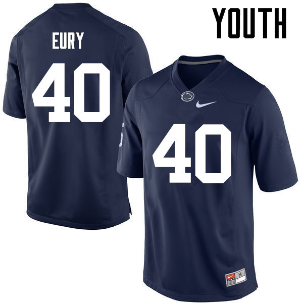 Youth Penn State Nittany Lions #40 Nick Eury College Football Jerseys-Navy